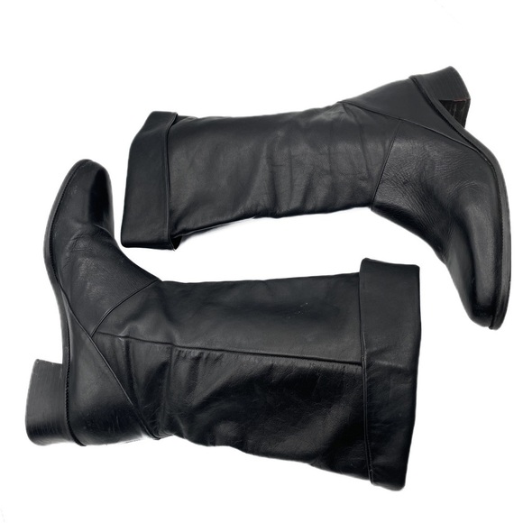 Rare Partners Black Leather vintage boots size 8.5 Tara - Picture 7 of 16